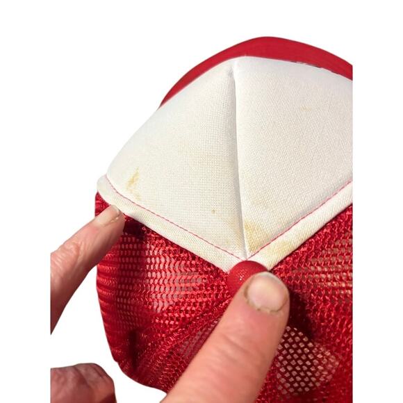 Vintage snapback dad hat novelty trucker cap red, black, white adjustable mesh - Picture 6 of 9